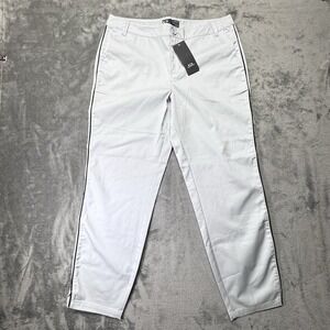 Oakley Golf Pants 34 X 31 Artic Gray Size L Black Side Stripe